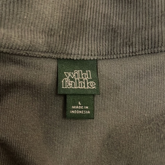 Wild Fable Quarter Zip Velour Tunic Sweatshirt - Picture 2 of 3